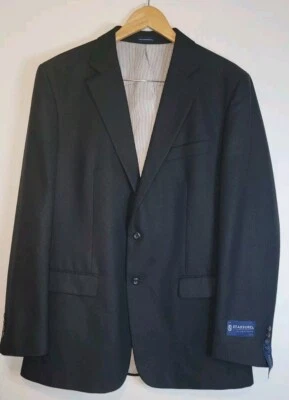 Stafford Men's Sport Coat 42L Suit Jacket Classic Fit Black Blazer NWT $160 - Image 1 of 4