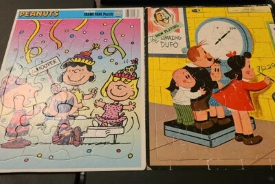 Vtg Lot of 2 Puzzles Little Lulu 1959 & Peanuts 1960 Charlie Brown - Image 1 of 3