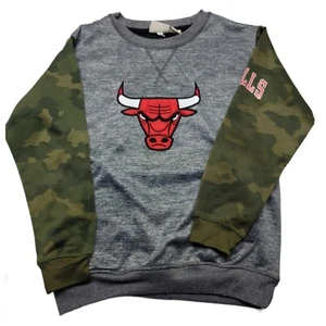Chicago Bulls Fanatics Branded Camo Stitched Sweatshirt Shirt Medium - Picture 1 of 4
