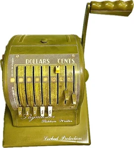 Vintage Mechanical Check Writing Machine Paymaster 349 Looks Like A Calculator - Bild 1 von 13