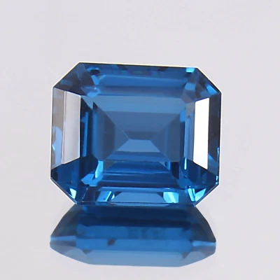 Natural Flawless Ceylon Fancy Blue Spinel Loose Emerald Cut Gemstone 11x9 MM - Image 1 of 4