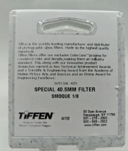 New Tiffen 40.5mm Smoque 1/8 Filter (Atmosphere Diffusion Filters) #405SMQ18 - Picture 1 of 9