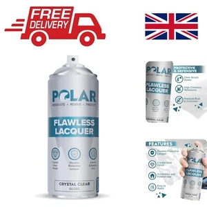 Versatile Polar Clear Lacquer Spray - 400ml - Ideal for Wood, Metal, and Plastic - Picture 1 of 8
