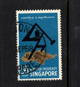 SINGAPORE SG100 1968 NATIONAL DAY Fine Used - Picture 1 of 2