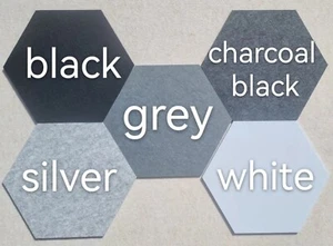 8Pcs Hex Tiles 3D Acoustic Panels "Black " 400*460*9mm Sound Proof - Picture 1 of 8