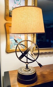 Frederick Cooper Horoscope Astrological Zodiac Bronze Table Lamp Vintage - Picture 1 of 21