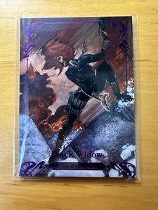 Tarjeta púrpura épica 2018 18 Upper Deck Marvel Masterpieces nivel 3/199 Black Widow - Imagen 1 de 2