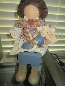 RARE 1988 LIZZIE HIGH WOODEN DOLLS BESS HIGH W/ ORGINAL TAG * LADIE  & FRIENDS - Picture 1 of 5