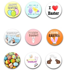 25 mm 1 Zoll OSTERN KNOPF ABZEICHEN x9 - Bild 1 von 1