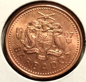 1997 Barbados 1 Cent Coin - KM#10A (IN#11754) Combined Shipping - Picture 1 of 4