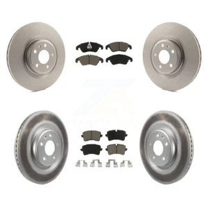 Front Rear Coated Disc Brake Rotors And Ceramic Pads Kit For Audi A6 Quattro A7 - Picture 1 of 10