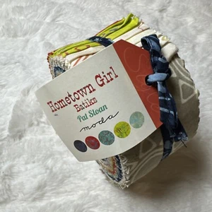 Moda HOMETOWN GIRL Batiks by Pat Sloan (40) 2.5" x 42/43" Fabric Strips - Picture 1 of 12