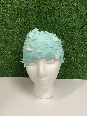 Circo Niño Pequeño Azul Y Blanco Floral Gorra De Natación Talla 2T-5T Foto 1 de 4