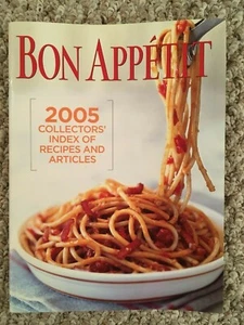 Rare Vintage Bon Appetit Magazine 2005 Collectors Index of Recipes and Articles - Imagen 1 de 1