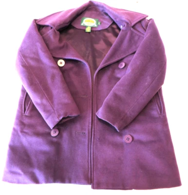 Classic Cabela's Wool/Cashmere Blend Plum Colored Pea Coat Womans Medium Reg. - Image 1 of 4