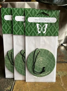 3 Scentsy Scent Circle Lot Car Air Freshener Free Ship Very Snowy Spruce - Picture 1 of 1