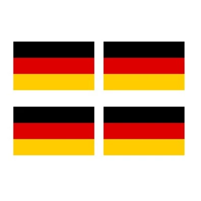 Set of 4 x Germany Flag Temporary Tattoo Waterproof Lasts 1 week German Flag