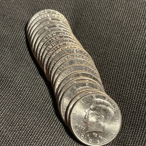 1995-D 50C Kennedy Half Dollar Roll 20 Beautiful Coins Cover