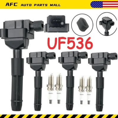 4x Ignition Coil Spark Plug For Mercedes-Benz R170 CL203 SLK230 01-04 2.3L UF536 Foto 1 de 4