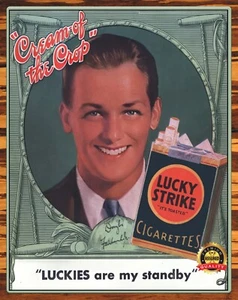 Lucky Strike - "Cream-Of The Crop" - 1932 - Restored - Metal Sign 11 x 14 - Picture 1 of 4