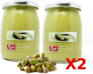 2X Pisti Sicilian Pistachio Cream Spread Bread Baking Spreadable Paste Jar 600g - Picture 1 of 5