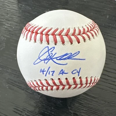 Auténtico holograma y fanáticos de béisbol firmado por Corey Kluber 14/17 AL CY Foto 1 de 3