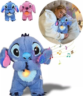 MARKENLOS Schlummer Ruhe Stitch Spieluhr Plüsch Kuscheltier mit Atembewegung und Musik XMS