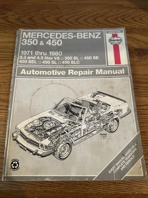 Diagramas de cableado manual de reparación de servicio de taller Mercedes-Benz 350 450 SL SE 1971-1980 Foto 1 de 4