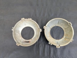 MG MGB Jaguar XKE Triumph Original Headlight Bucket Bowl Seating Rim Set - Picture 1 of 5