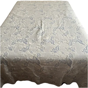 100% Cotton Matelasse Queen 84”x 92”Coverlet Woven Cottage Core Made N Portugal - Picture 1 of 6