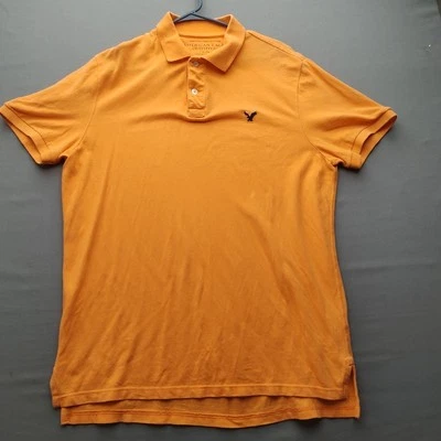 Camisa Polo American Eagle Para Hombres XLarge Naranja Calce Atlético Manga Corta Cuello Foto 1 de 4