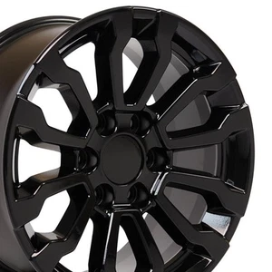 18x8.5 Black 5909 Rim Fits 1999-2021 Suburban Tahoe Silverado AT4 style - Picture 1 of 7