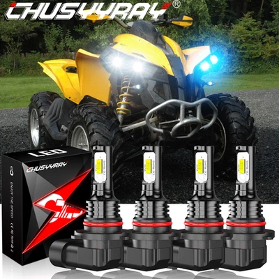 BLUE/whi LED Headlight Bulb For Can-Am Commander Outlander Maverick Max 1000 800 - Изображение 1 из 4