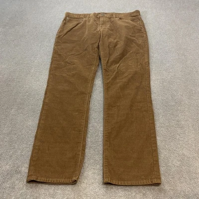 J.Crew Corduroy Pants Mens 34x30 Brown Slim Flex 5-Pocket Stretch Casual Soft - Image 1 of 4