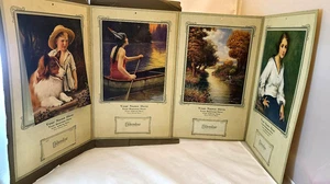 ANTIQUE CALENDAR 1924 SALESMAN SAMPLER  4 VARIOUS STYLE PRINTS - Picture 1 of 12
