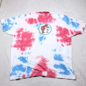 Buc-ees Shirt Mens Large Tie Dye Let's Get It Poppin Fireworks 4th of July - Picture 1 of 8