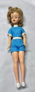 MUÑECA JAPÓN VINTAGE AÑOS 60 IDEAL TAMMY RUBIA BS-12 con MAMELUCO AZUL ORIGINAL Y ZAPATOS - Imagen 1 de 5