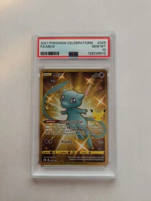 Nuevo Pokémon Celebraciones 2021 #025 Brillante Arte Completo Oro Secreto Raro PSA 10 Foto 1 de 2