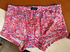 BRUNO BANANI Herren Hipshort Slip Artistry Gr. S orange pink blau print - Bild 1 von 1