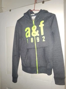 Abercrombie And Fitch Kids Hoodie Pre-owned ExcellentCondition SizeXL GreenHGray - Picture 1 of 3