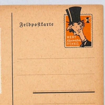 ALEMANIA SEGUNDA GUERRA MUNDIAL PROPAGANDA Tarjeta VALOR NO PENIQUE 1941 Caricatura CHAMBERLAIN YA2 Foto 1 de 4