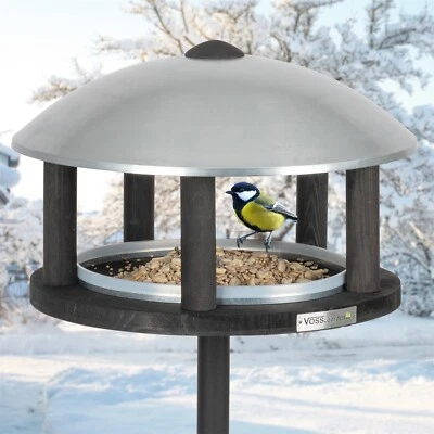 Vogelhaus mit Ständer 155cm Fichtenholz Vogelfutterhaus Futterhaus Vogelhäuschen - Bild 1 von 4