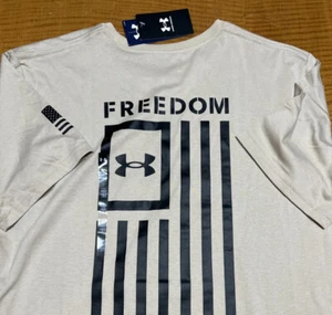 UA Freedom Banner T-Shirt SIZE 2XL Beige - Picture 1 of 2