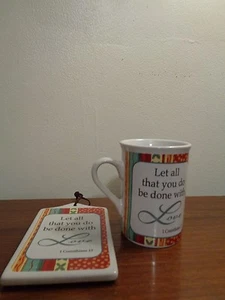 Let all you do be done with LOVE ~ Coffee Cocoa Tea Cup Mug Bay Island Inc - Picture 1 of 4