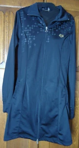Fox Black Full Zip Shirt Dress Women M Pockets Long Sleeve Moto Racing Bike - Picture 1 of 14