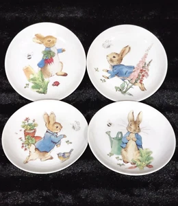 8 Beatrix Potter Peter Rabbit Assorted Easter Appetizer Plates 6" Floral Garden - Picture 1 of 12