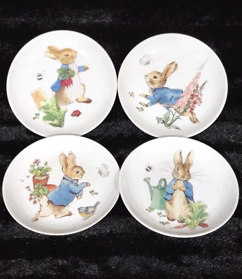 8 Beatrix Potter Peter Rabbit Assorted Easter Appetizer Plates 6" Floral Garden - Image 1 of 4