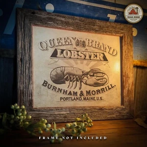 Vintage Maine Lobster Art Print Fish Seafood Restaurant Kitchen Wall Decor Gift - Picture 1 of 9