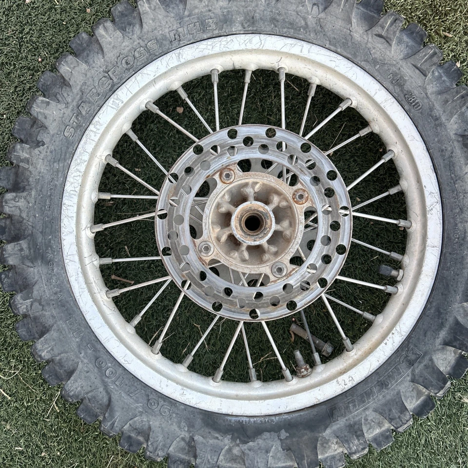 2001-2013 OEM KAWASAKI KX 85 KX85 14” conjunto de cubo de pneu aro de roda traseira (14x1,60) - Imagem 1 de 4