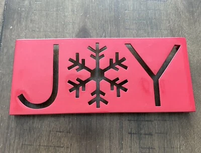 Crate And Barrel Metal Joy Trivet Christmas Holiday Snowflake VGC Rare Find! - Image 1 of 4